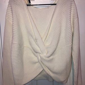 Roxy white front knit sweater